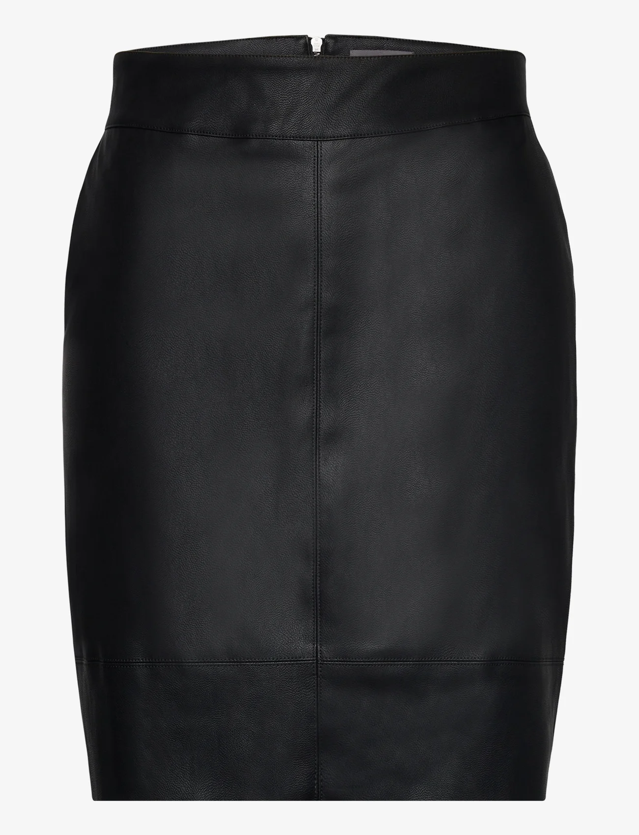 ONLY Carmakoma - CARBASE FAUX LEATHER SKIRT OTW - short skirts - black - 0