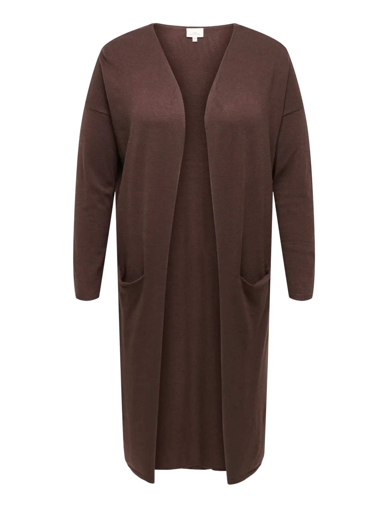 ONLY Carmakoma CARNEW ESLY LS OPEN LONG CARD NOOS - Riided - COFFEE BEAN / brown