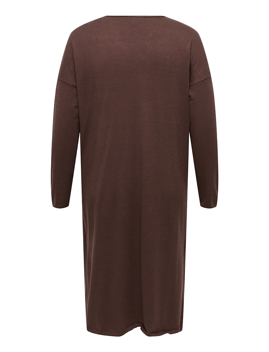 ONLY Carmakoma - CARNEW ESLY LS OPEN LONG CARD NOOS - cardigans - coffee bean - 2