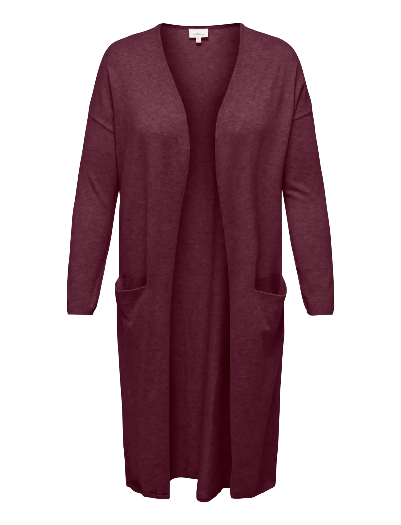 ONLY Carmakoma CARNEW ESLY LS OPEN LONG CARD NOOS - Kleidung - FIG / burgundy