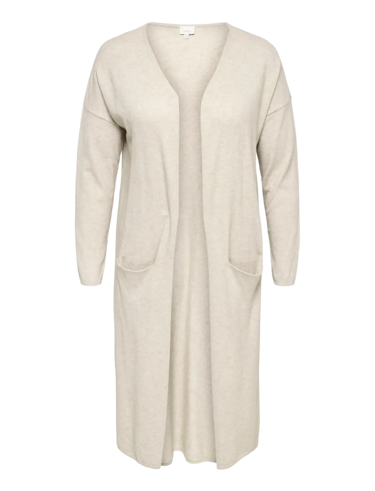 ONLY Carmakoma CARNEW ESLY LS OPEN LONG CARD NOOS - Cardigans - NACREOUS CLOUD / beige