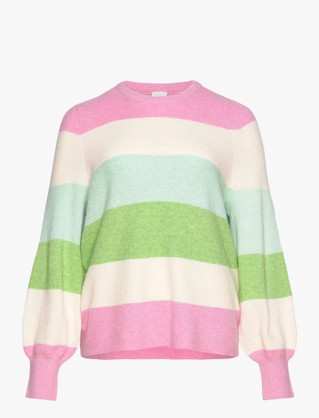 ONLY Carmakoma - CARNEW DARIA L/S STRIPE PULLOVER KNT - jumpers - begonia pink - 0