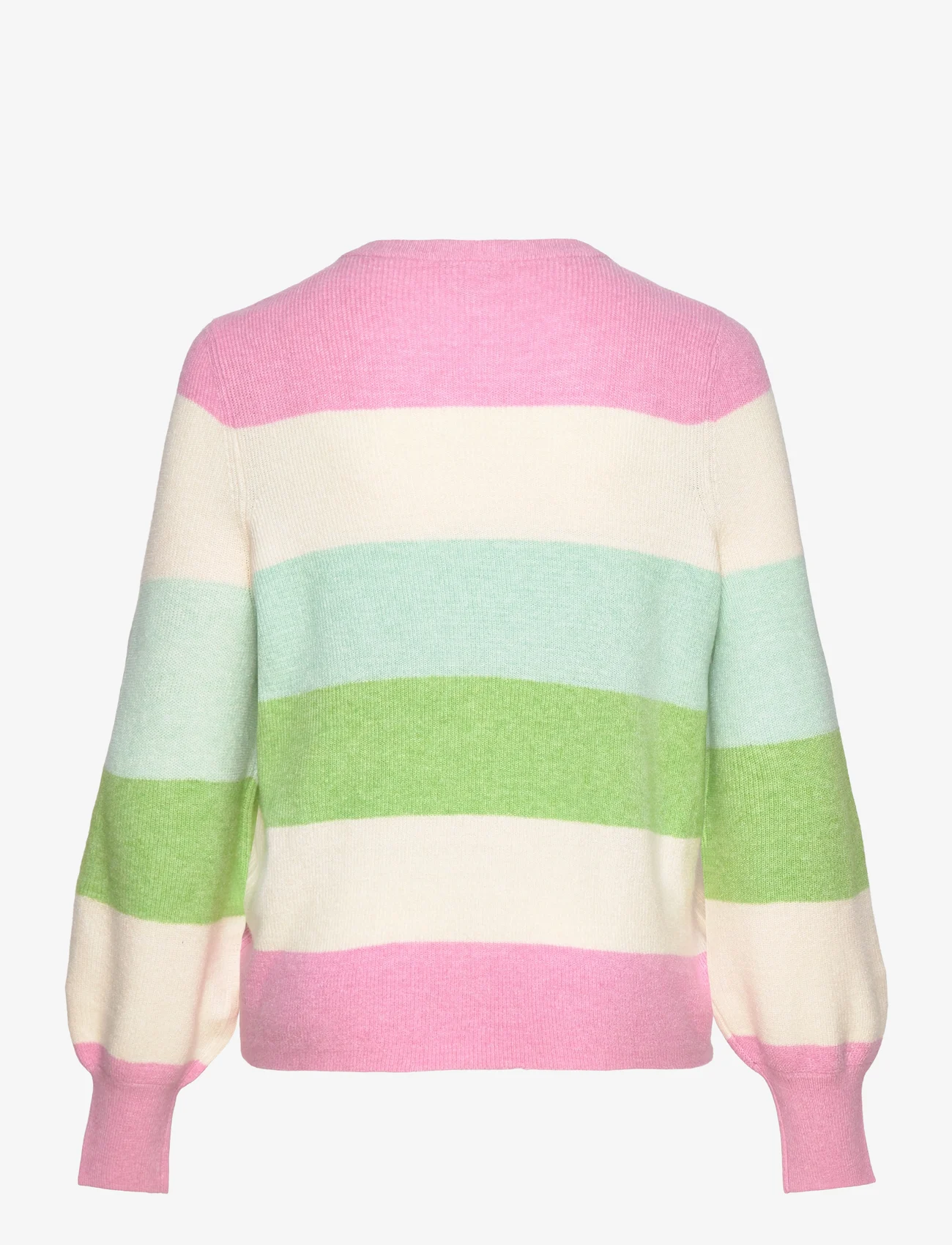 ONLY Carmakoma - CARNEW DARIA L/S STRIPE PULLOVER KNT - jumpers - begonia pink - 1