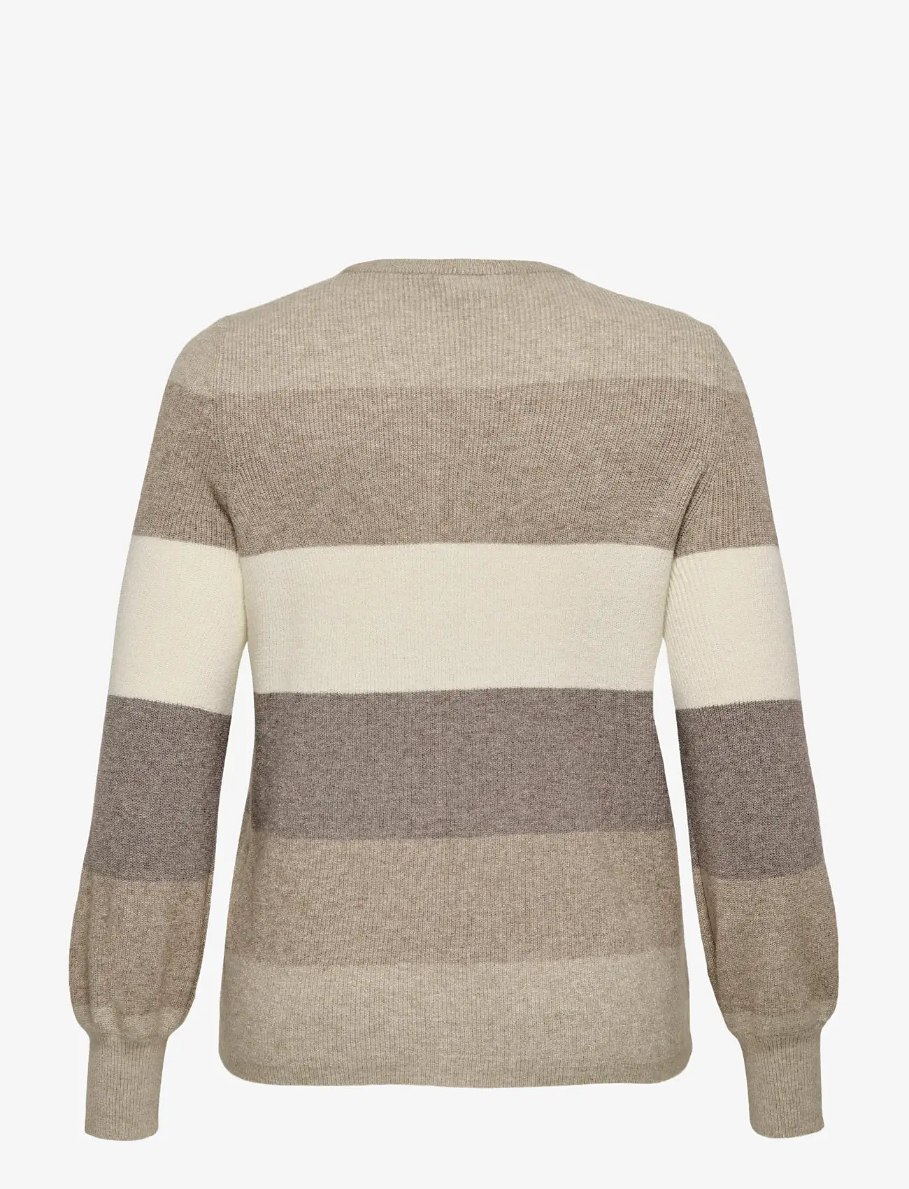 ONLY Carmakoma - CARNEW DARIA L/S STRIPE PULLOVER KNT - stickade tröjor - feather gray - 2