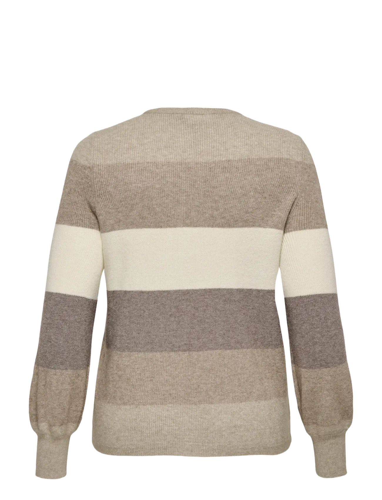 ONLY Carmakoma - CARNEW DARIA L/S STRIPE PULLOVER KNT - jumpers - feather gray - 2
