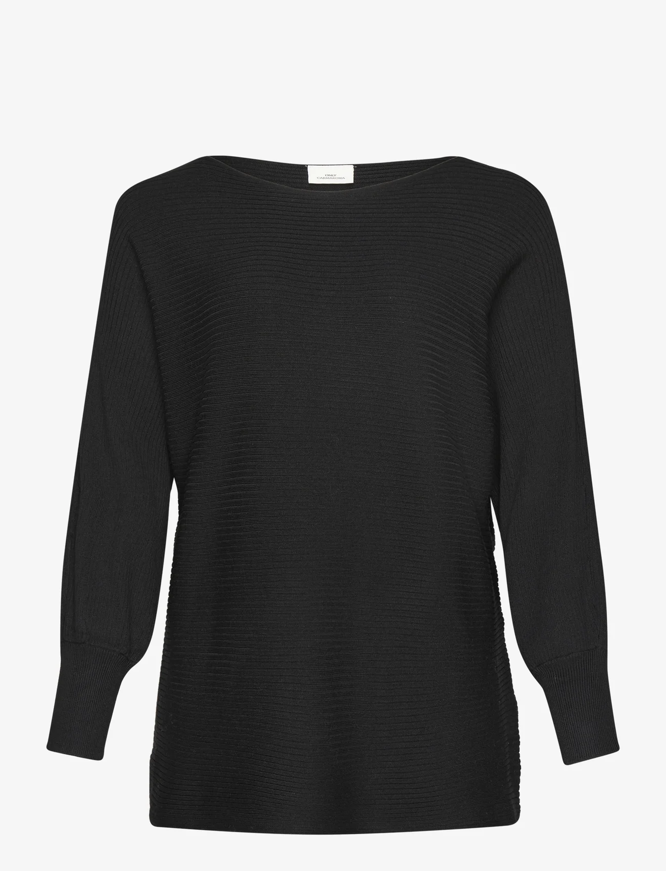 ONLY Carmakoma - CARNEW ADALINE L/S PULLOVER KNT - jumpers - black - 0