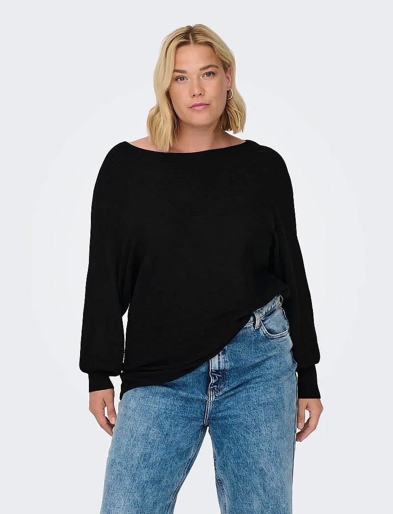 ONLY Carmakoma - CARNEW ADALINE LS PULLOVER KNT NOOS - black - 0