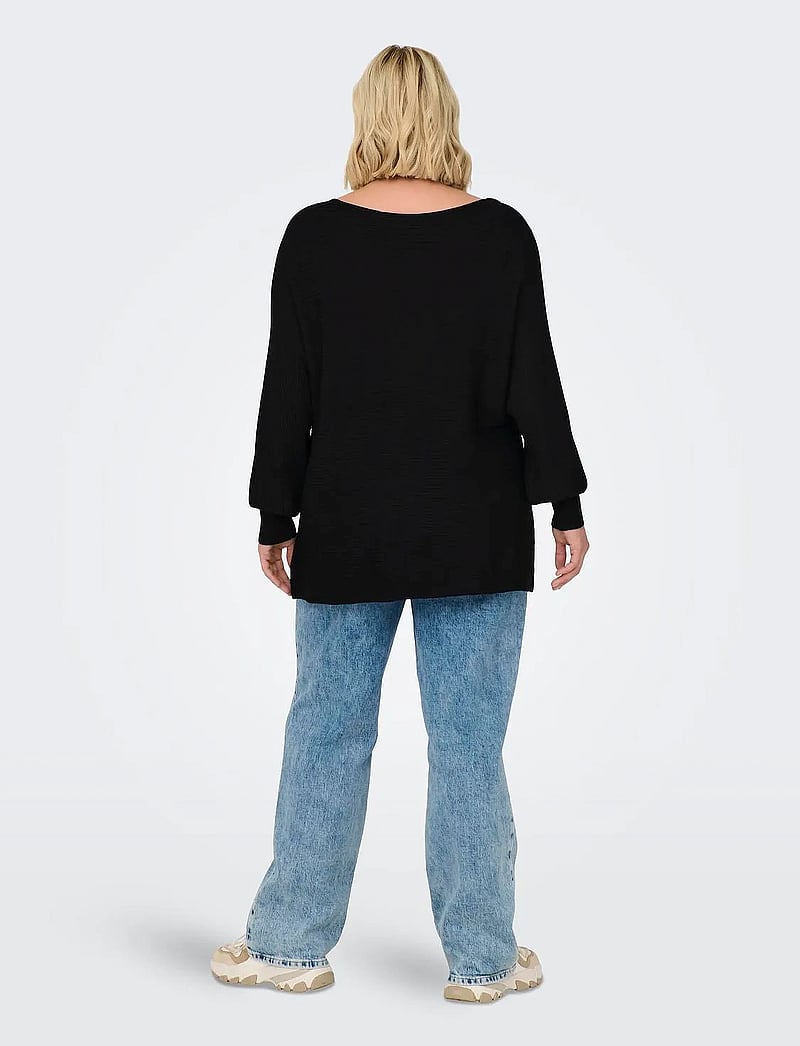 ONLY Carmakoma - CARNEW ADALINE LS PULLOVER KNT NOOS - black - 3