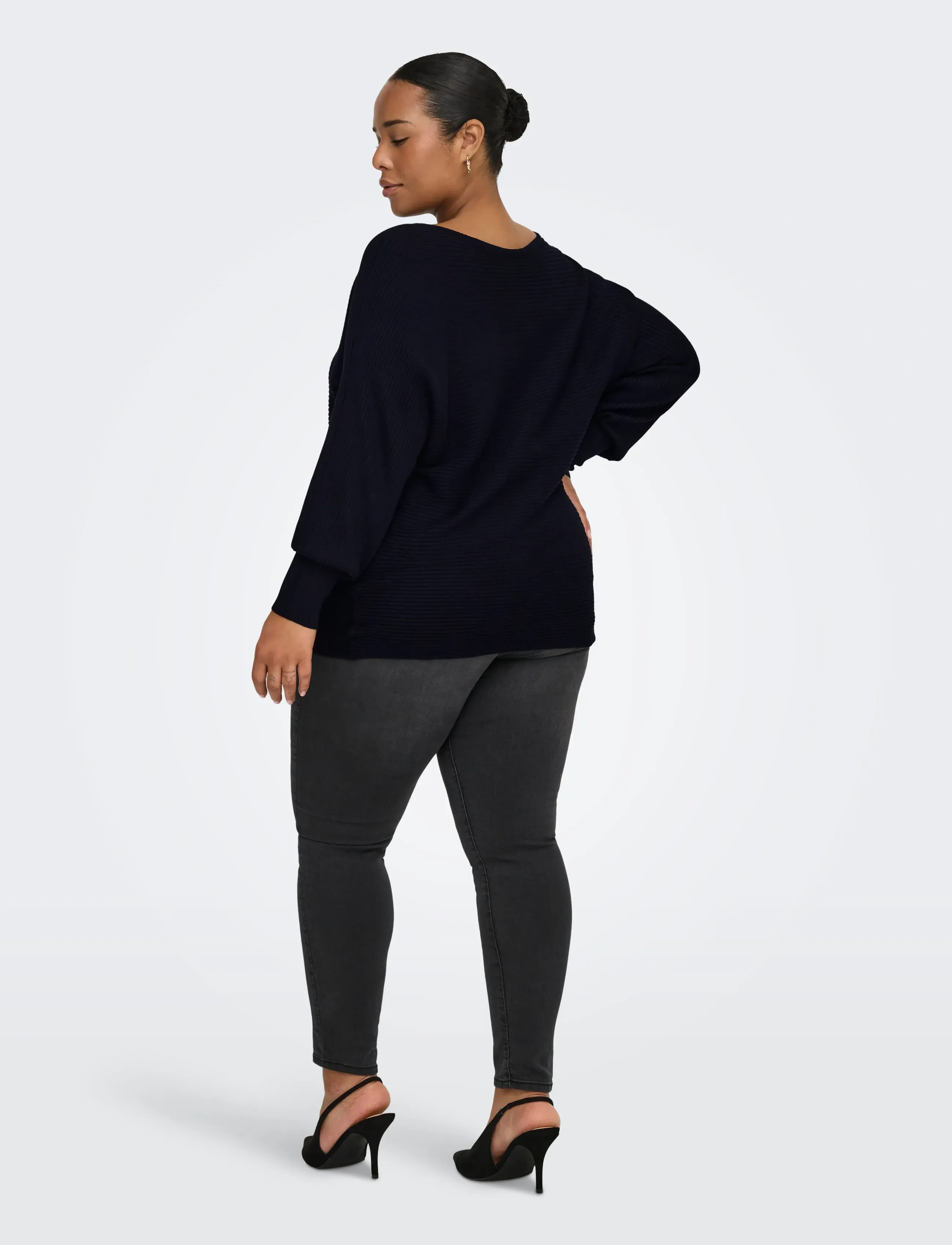 ONLY Carmakoma - CARNEW ADALINE LS PULLOVER KNT NOOS - black - 3