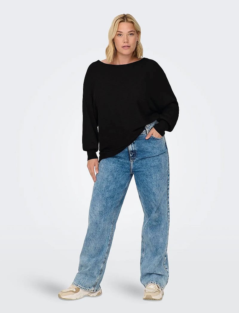 ONLY Carmakoma - CARNEW ADALINE LS PULLOVER KNT NOOS - black - 4
