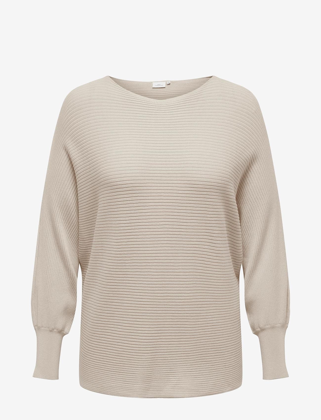 ONLY Carmakoma - CARNEW ADALINE L/S PULLOVER KNT - jumpers - pumice stone - 0