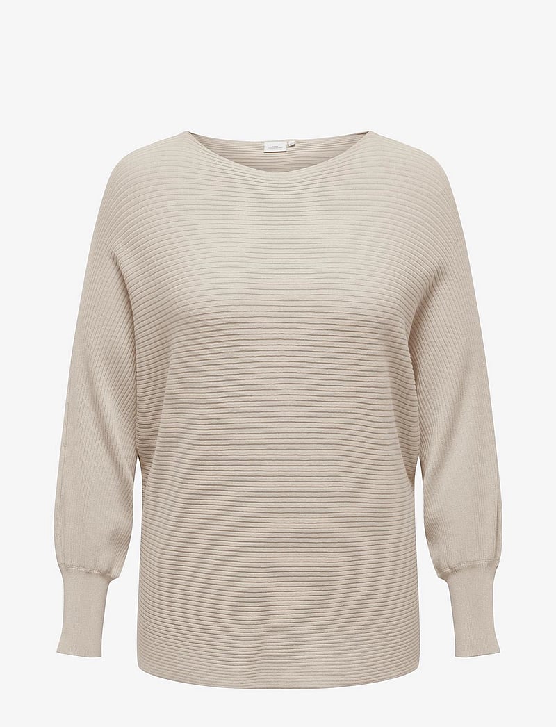 ONLY Carmakoma - CARNEW ADALINE LS PULLOVER KNT NOOS - sviitrid - pumice stone - 1