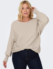 ONLY Carmakoma - CARNEW ADALINE L/S PULLOVER KNT - jumpers - pumice stone - 5