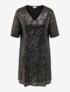 CARSPARKLY SS SEQUINS DRESS WVN, ONLY Carmakoma