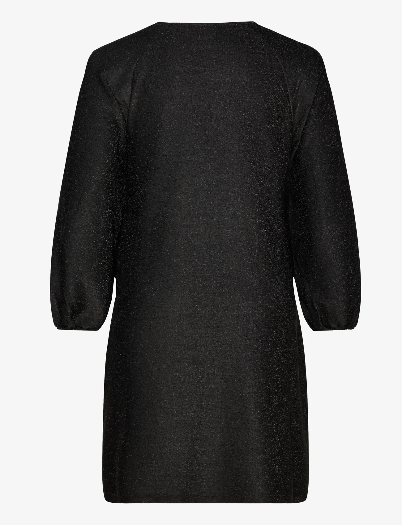 ONLY Carmakoma - CARRICH L/S GLITTER V-NECK DRESS JRS - festtøj til outletpriser - black - 1