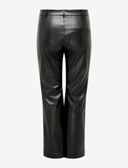 ONLY Carmakoma - CARBLAKE MW FLARED PIN FAUX LEA PANT - odzież imprezowa w cenach outletowych - black - 1