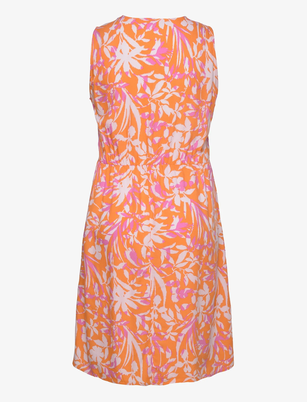 ONLY Carmakoma - CARPIORA S/L WRAP BLK DRESS WVN - vasarinės suknelės - orange ochre - 1