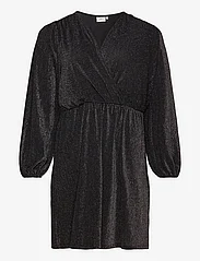 ONLY Carmakoma - CARFIESTA L/S V-NECK GLITTER DRESS JRS - feestelijke kleding voor outlet-prijzen - black - 0
