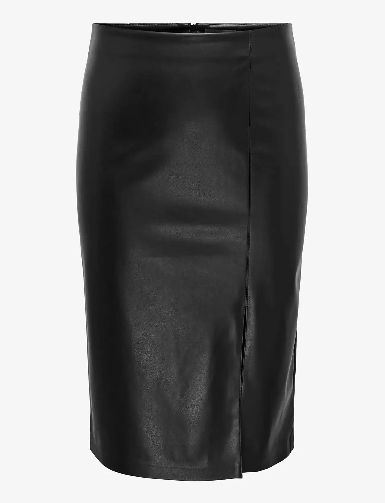 ONLY Carmakoma - CARHEIDIHANNA LIFE FAUX LEATHERSKIRT OTW - midi kjolar - black - 1