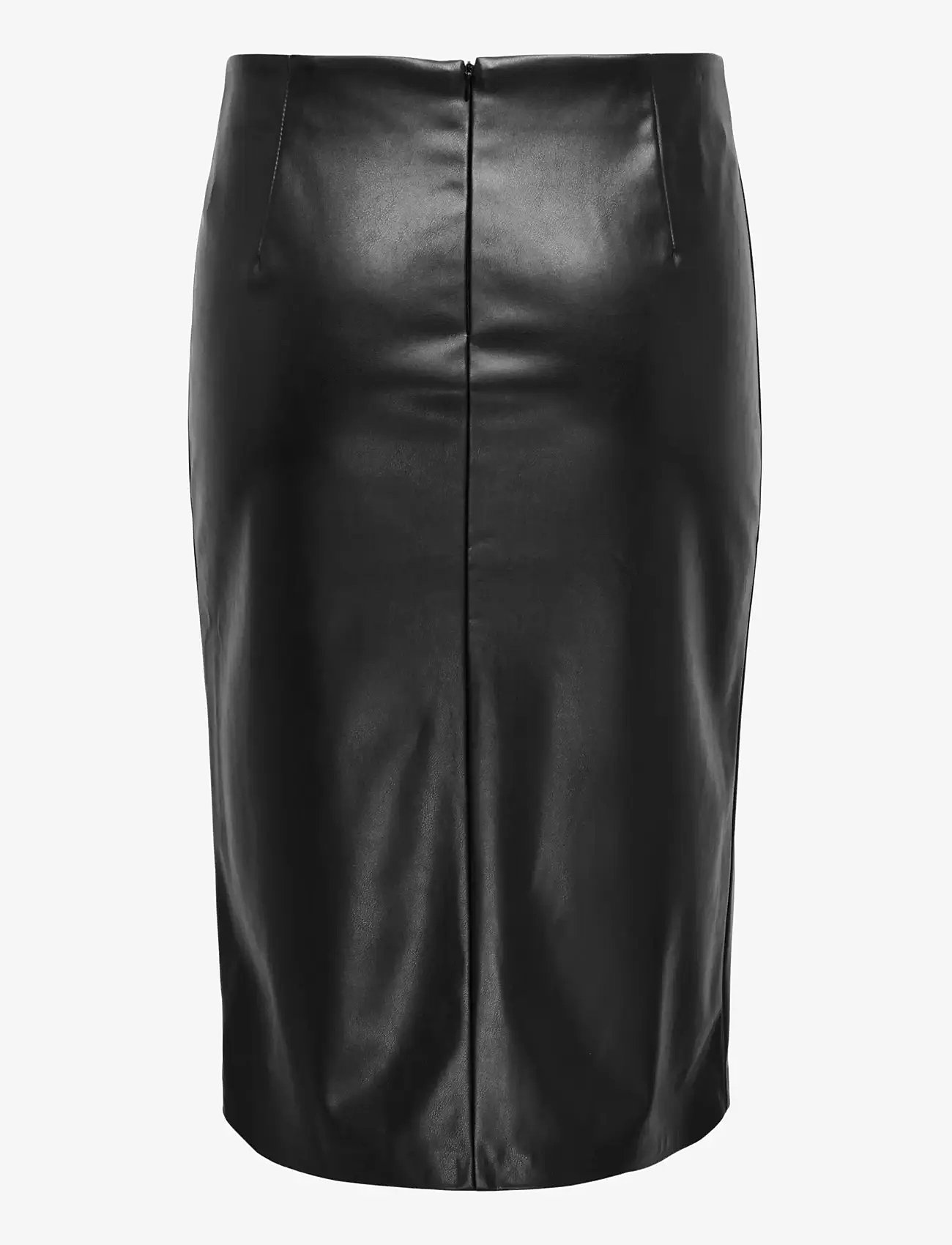 ONLY Carmakoma - CARHEIDIHANNA LIFE FAUX LEATHERSKIRT OTW - midi kjolar - black - 2