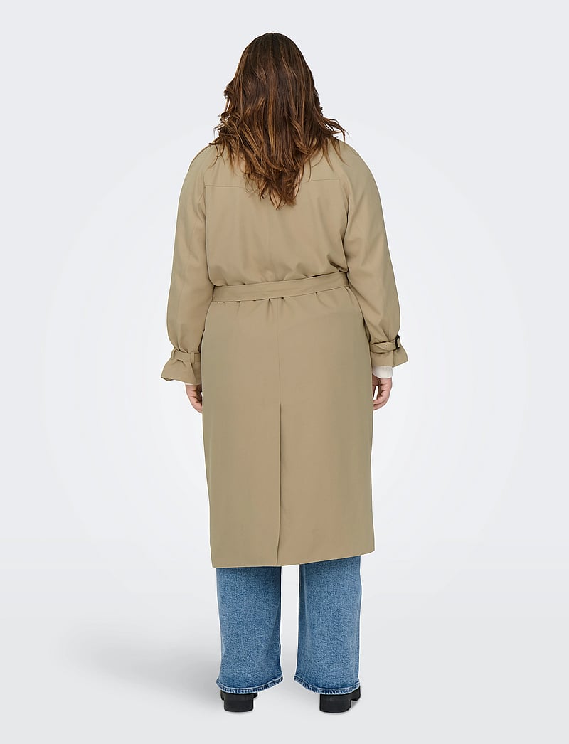 ONLY Carmakoma - CARCHLOE TRENCHCOAT SINGLE B.OTW - trenchcoats - tannin - 3