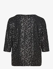 ONLY Carmakoma - CARFOILA 3/4 O-NECK TOP JRS BF - long-sleeved blouses - black - 1