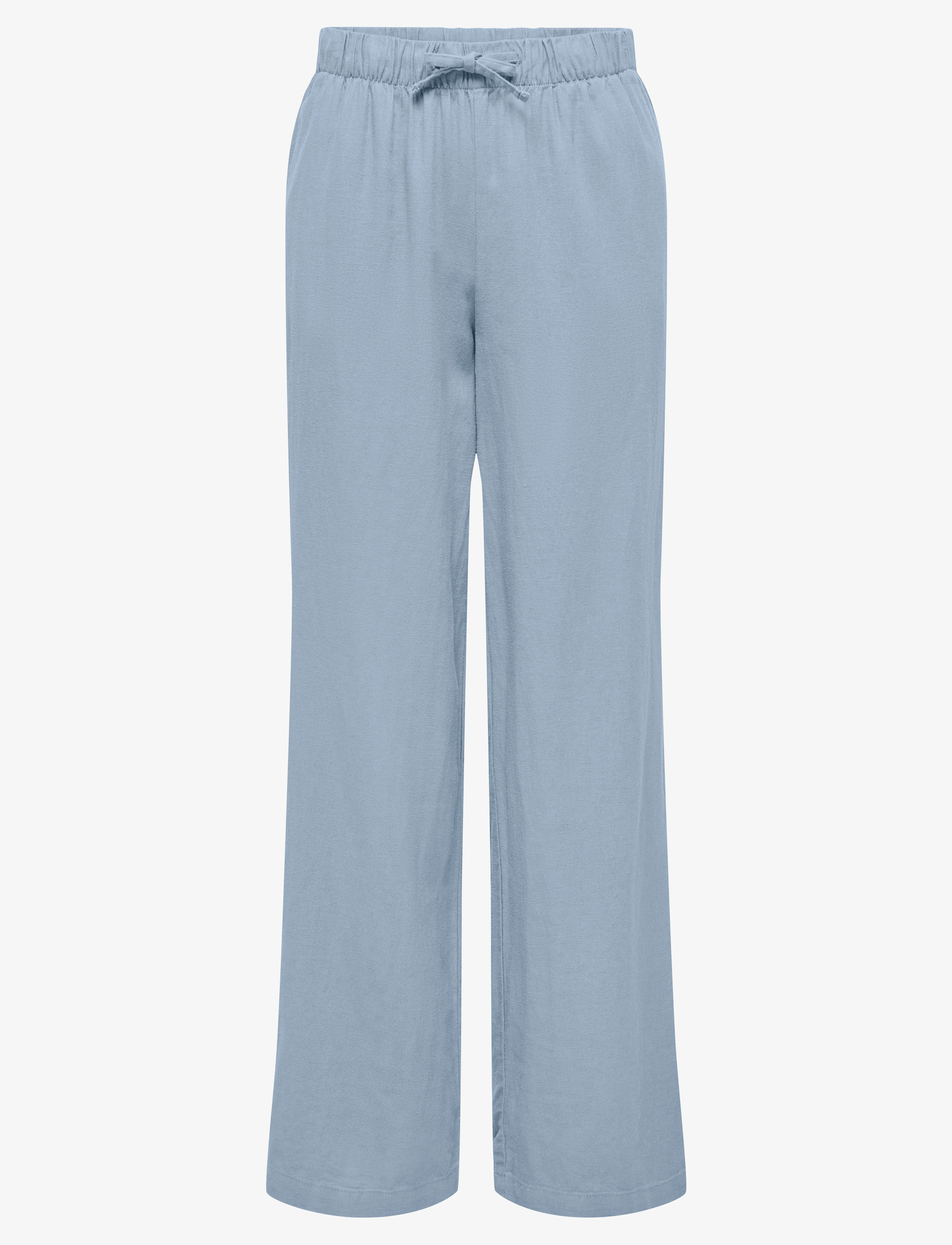 ONLY Carmakoma CARCARO MW LINEN BL PULL-UP PANT TLR - Püksid - CASHMERE BLUE / blue