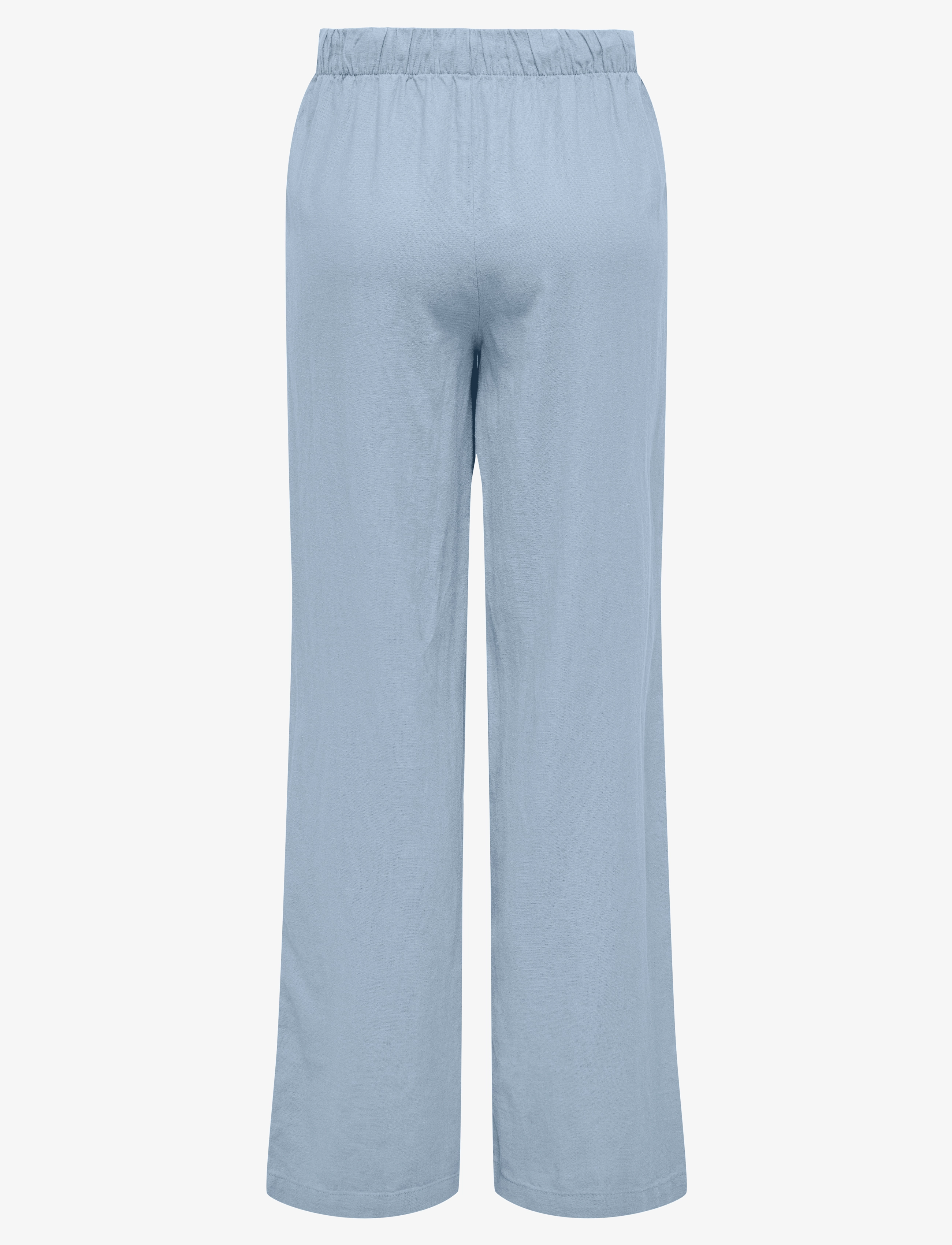 ONLY Carmakoma - CARCARO MW LINEN BL PULL-UP PANT TLR - linen trousers - cashmere blue - 1