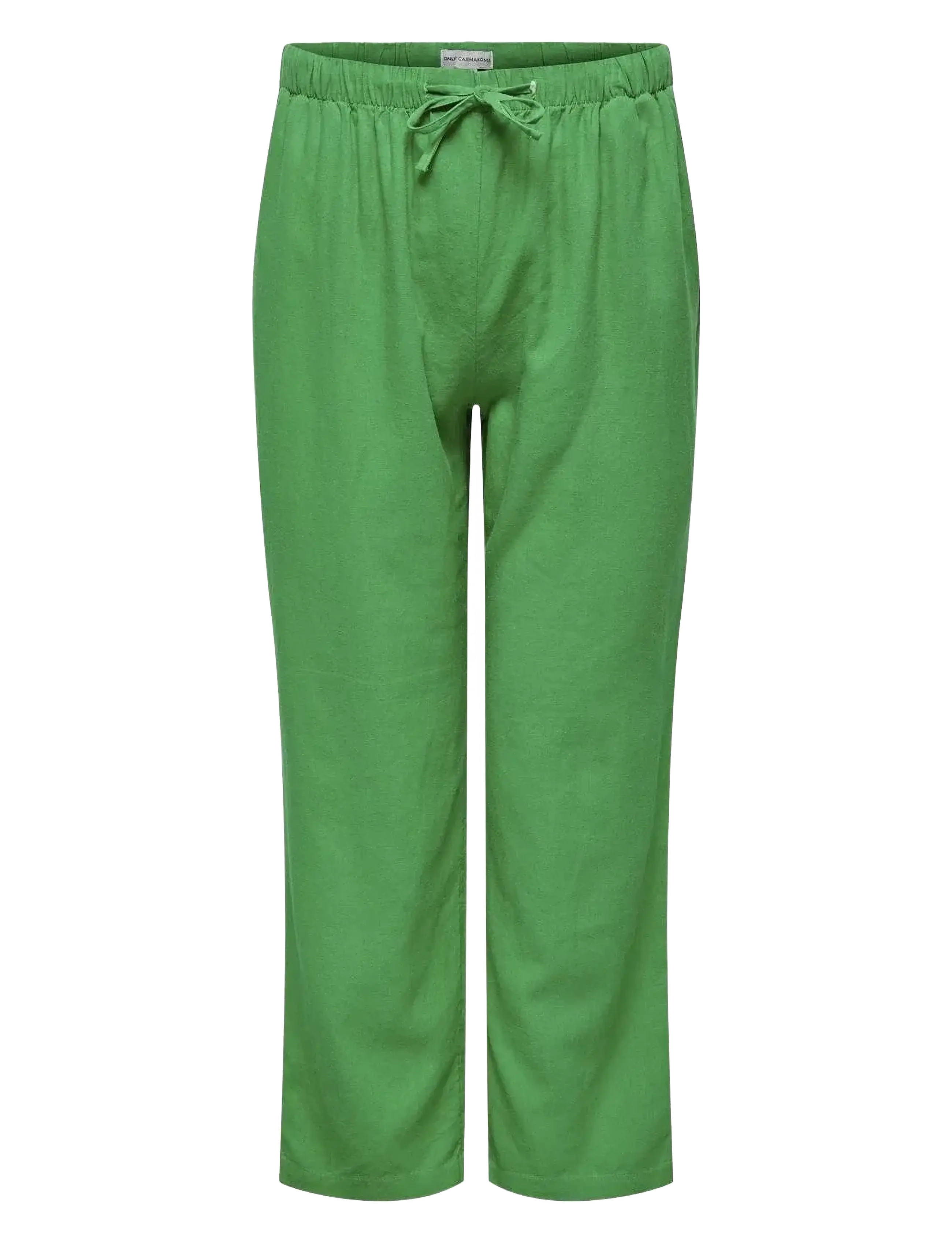 ONLY Carmakoma CARCARO MW LINEN BL PULL-UP PANT TLR - Püksid - GREEN BEE / green