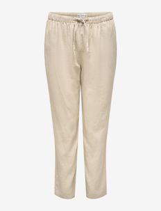 CARCARO MW LINEN BL PULL-UP PANT TLR, ONLY Carmakoma