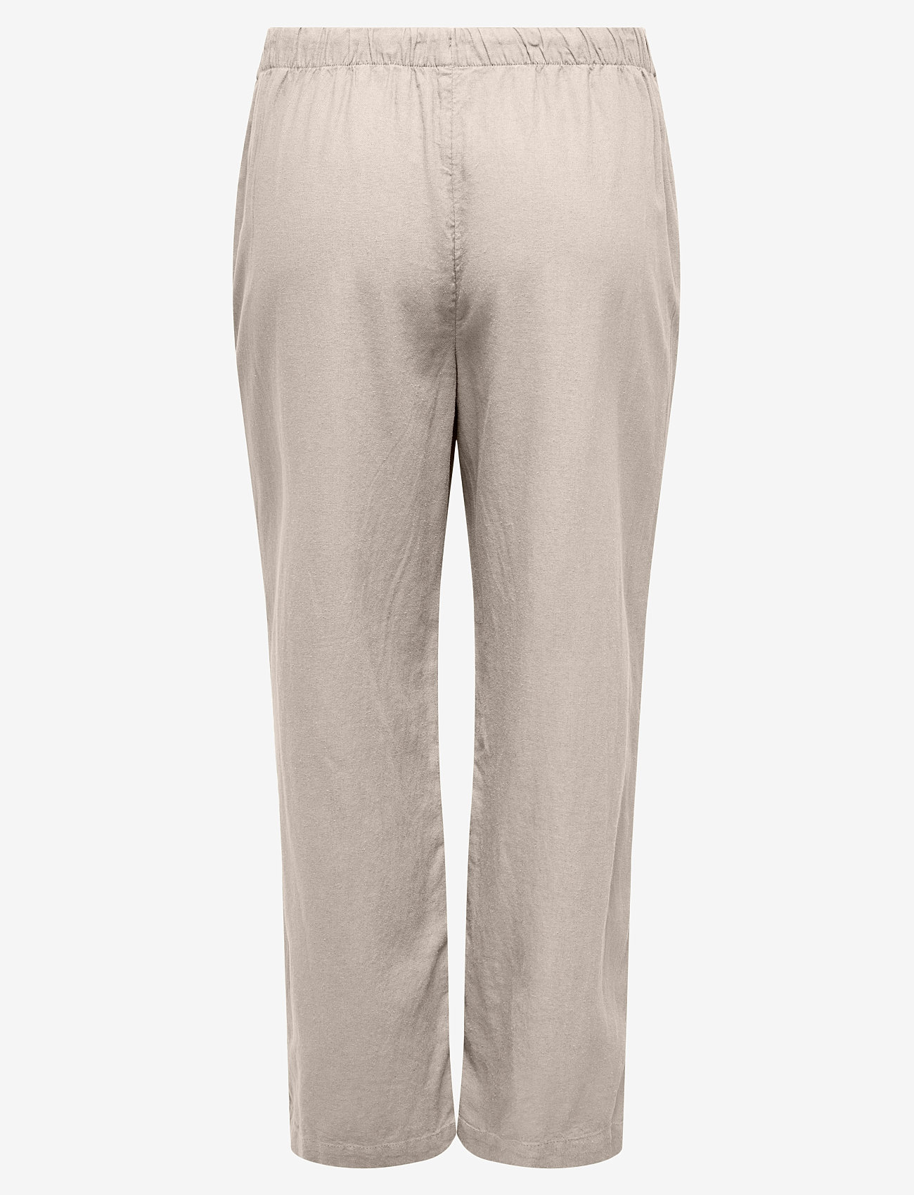 ONLY Carmakoma - CARCARO MW LINEN BL PULL-UP PANT TLR - pellavahousut - pumice stone - 1