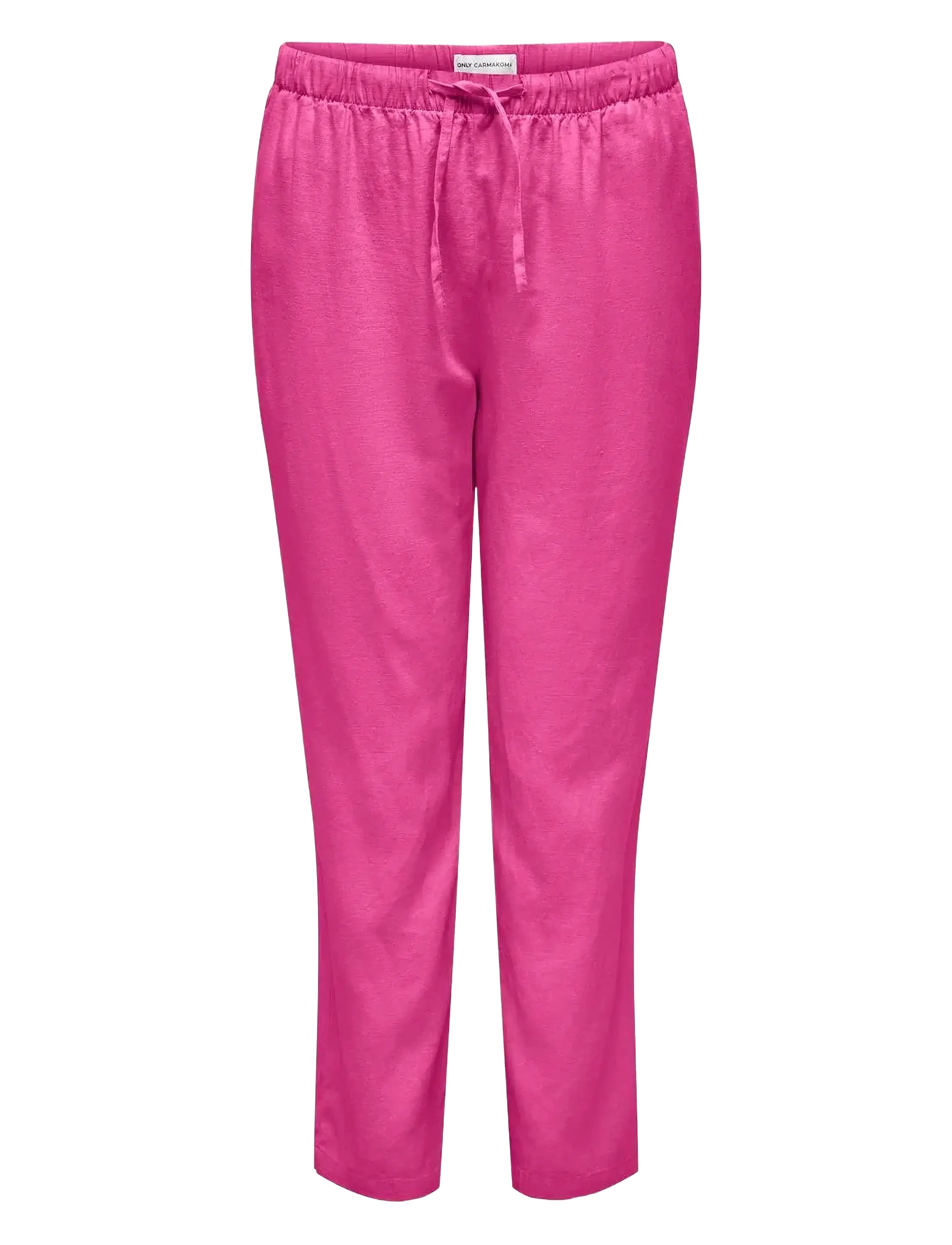 ONLY Carmakoma CARCARO MW LINEN BL PULL-UP PANT TLR - Püksid - RASPBERRY ROSE / pink/rose
