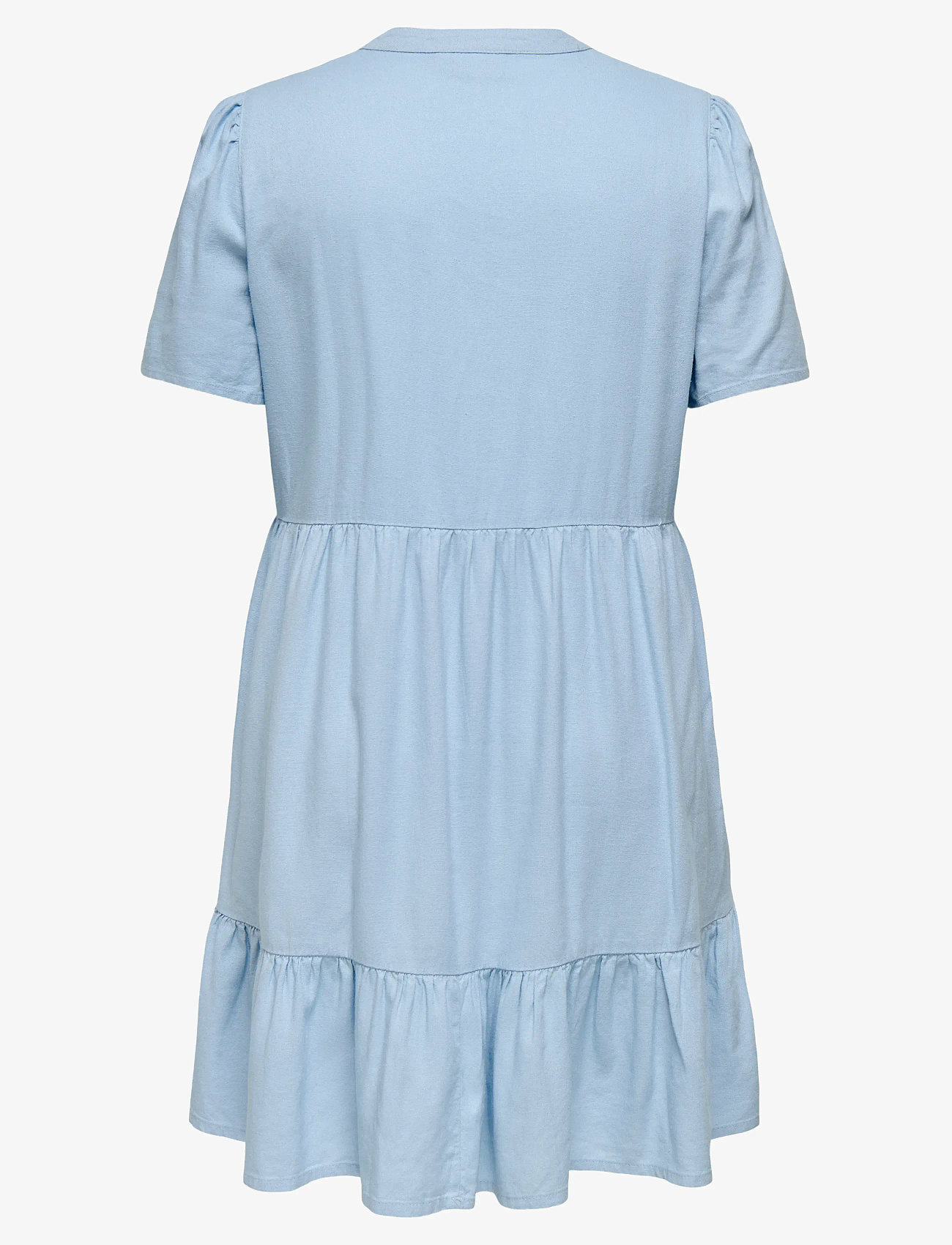 ONLY Carmakoma - CARTIRI-CARO S/S V-NECK LIN DRESS  TLR - sommerkleider - cashmere blue - 1