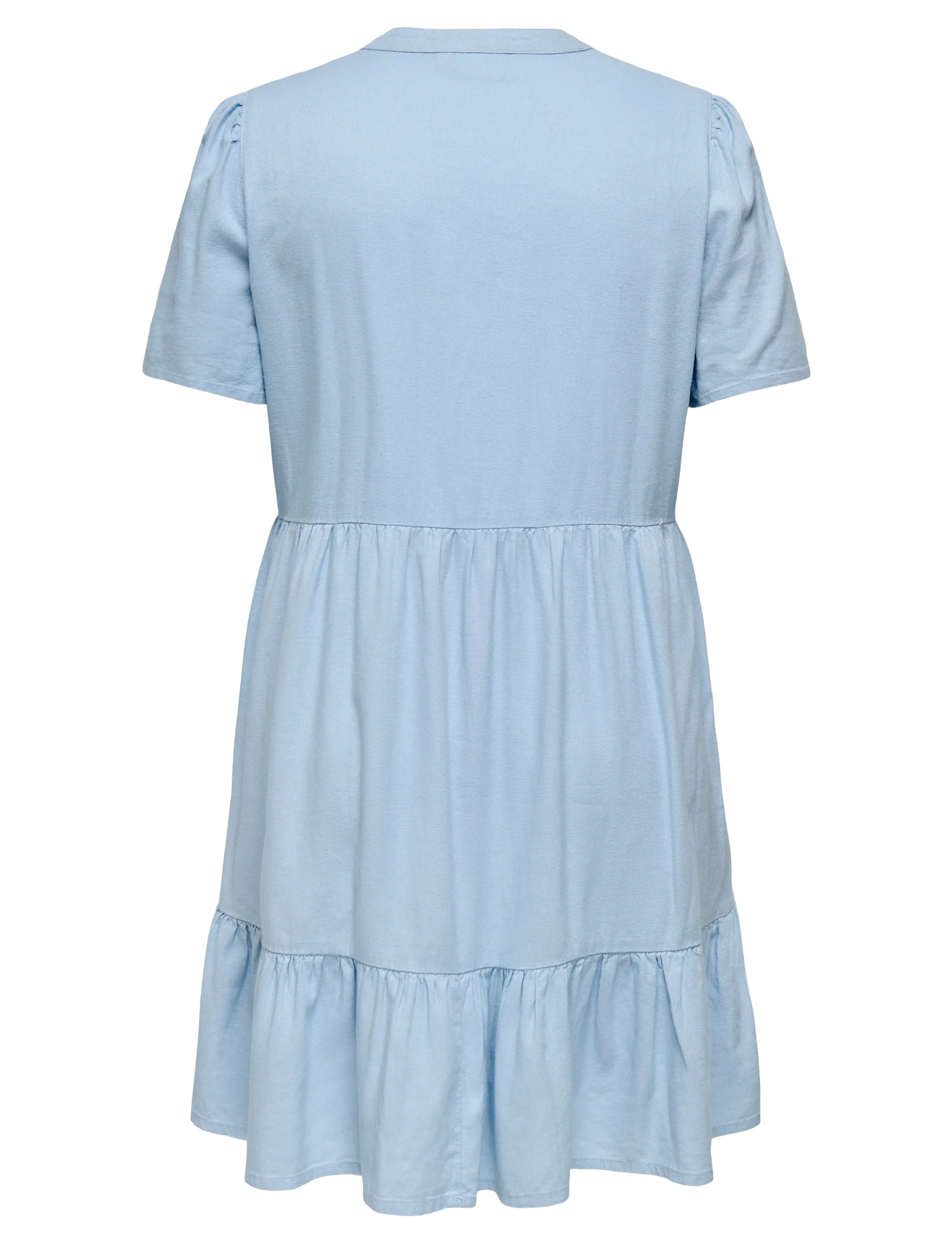 ONLY Carmakoma - CARTIRI-CARO S/S V-NECK LIN DRESS TLR - cashmere blue - 2