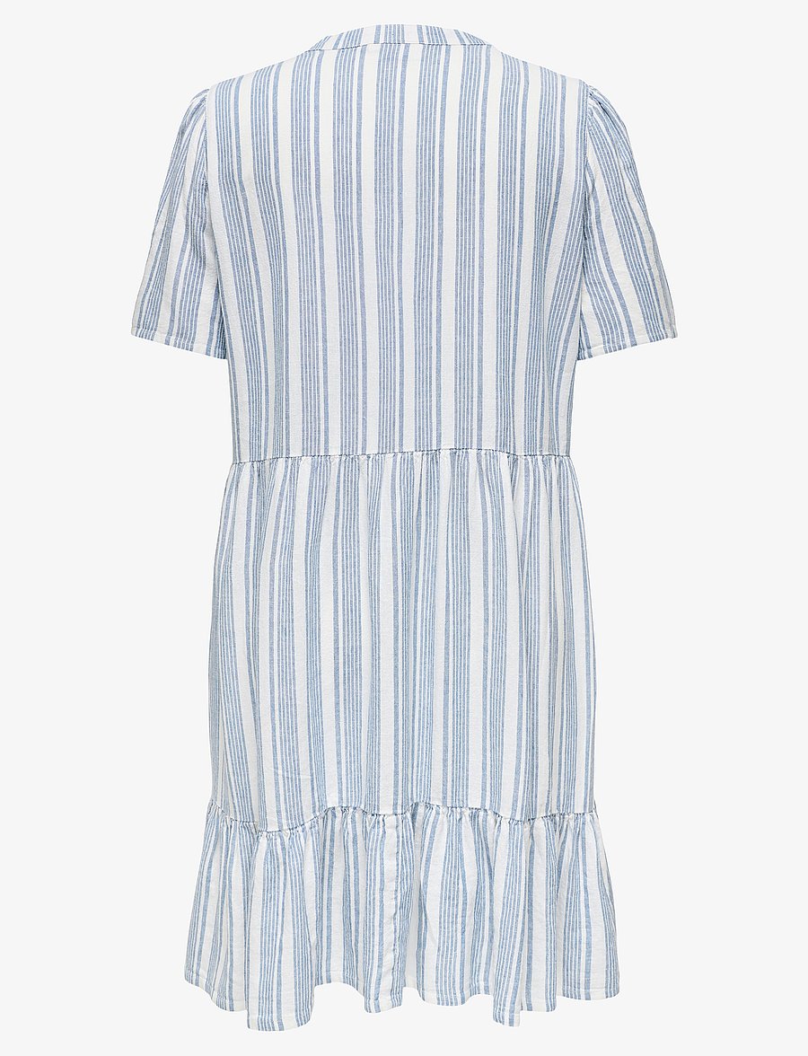 ONLY Carmakoma - CARTIRI-CARO S/S V-NECK LIN DRESS TLR - coronet blue - 2