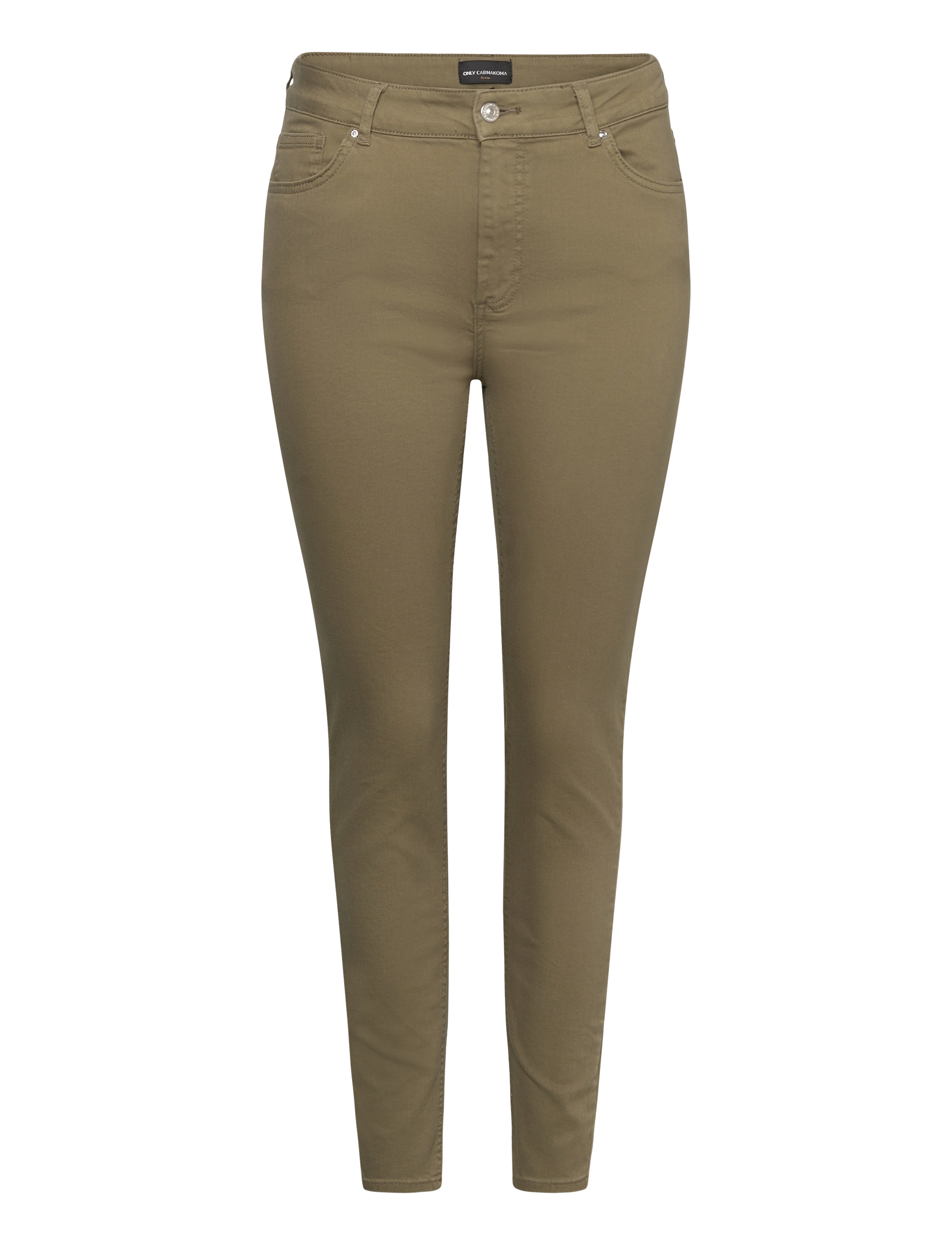 ONLY Carmakoma CARWILLY MID SKINNY COL PANT TLR - Tøj - KALAMATA / green