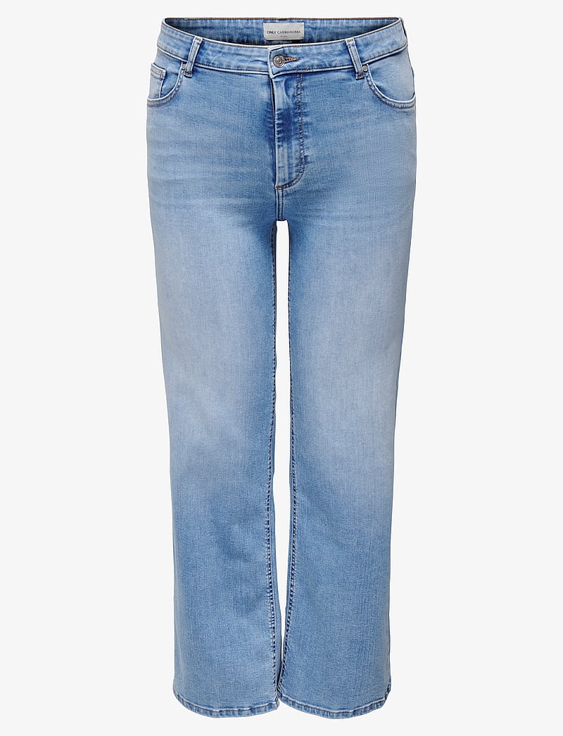 ONLY Carmakoma - CARWILLY HW WIDE DNM TAI006 NOOS - hosen mit weitem bein - light blue denim - 1
