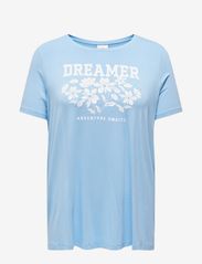 ONLY Carmakoma - CARANINA LIFE SS A-SHAPE TEE JRS - t-shirts - blissful blue - 0