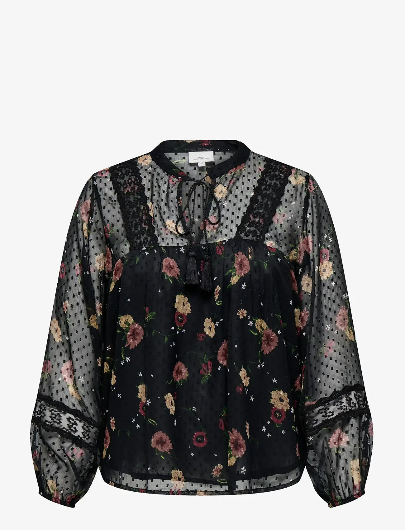 ONLY Carmakoma - CARTESSA ELIZA LS TOP WVN - black - 1
