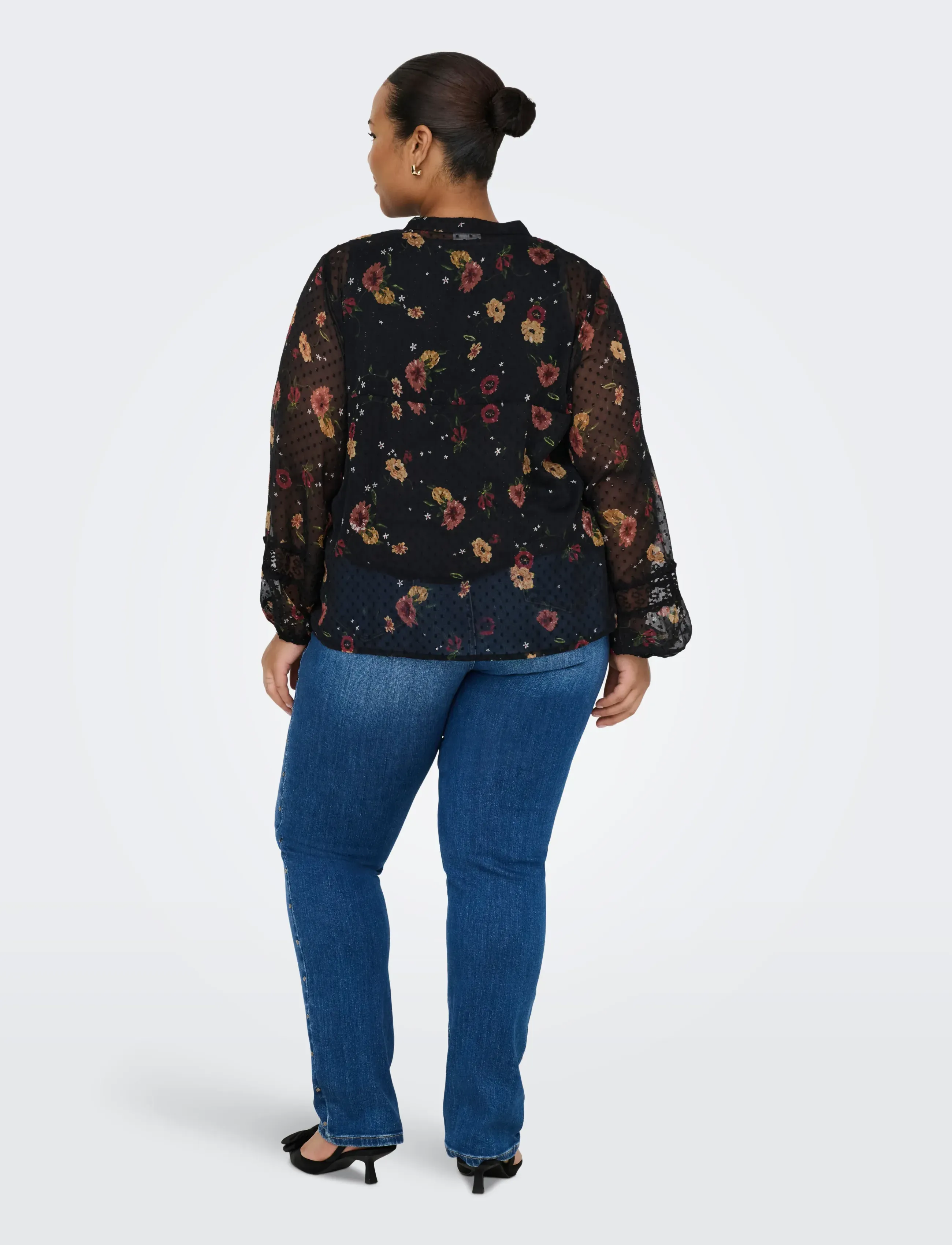 ONLY Carmakoma - CARTESSA ELIZA LS TOP WVN - black - 3