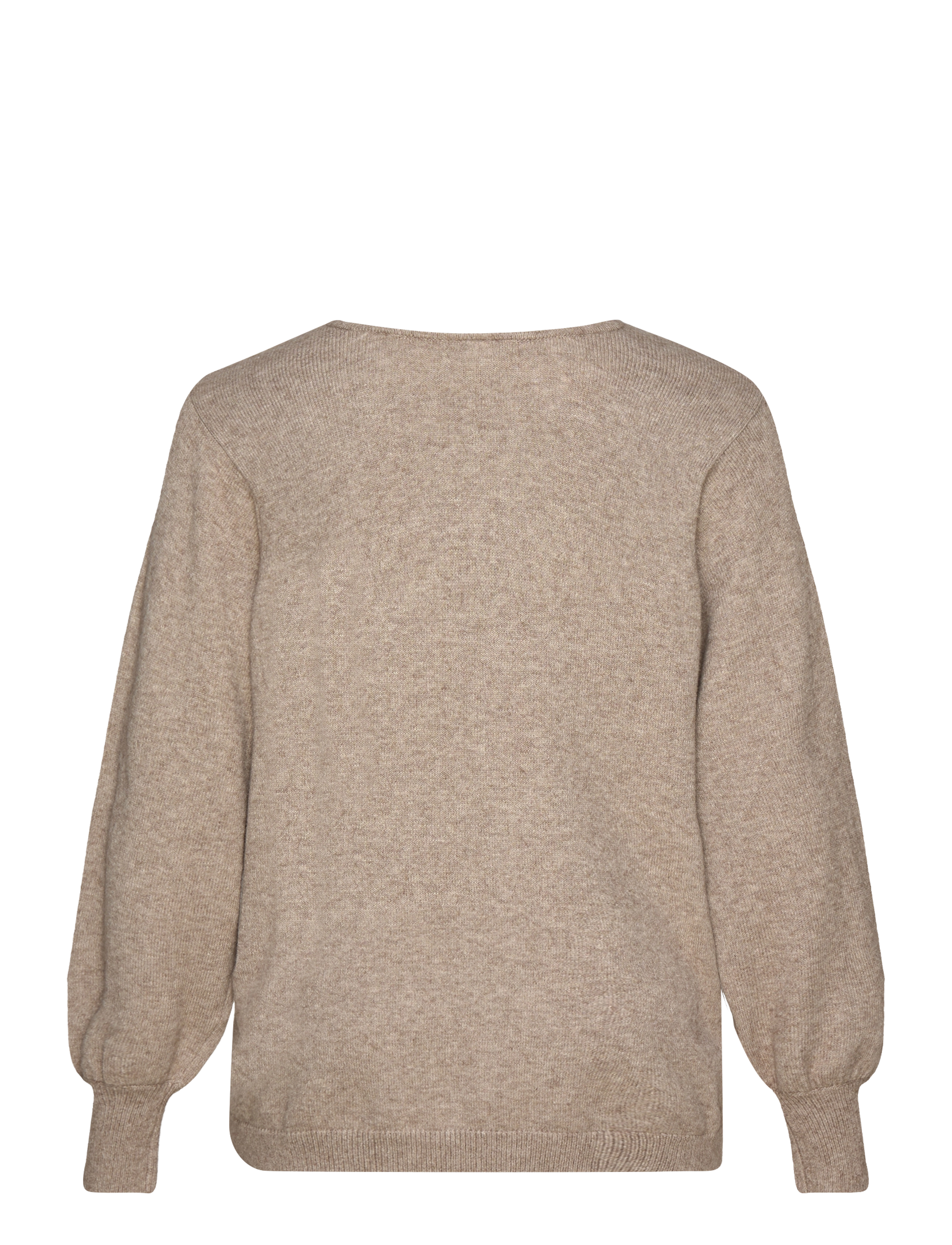 ONLY Carmakoma - CARIBI LS REVERSIBLE V-NECK KNT - beige - 1