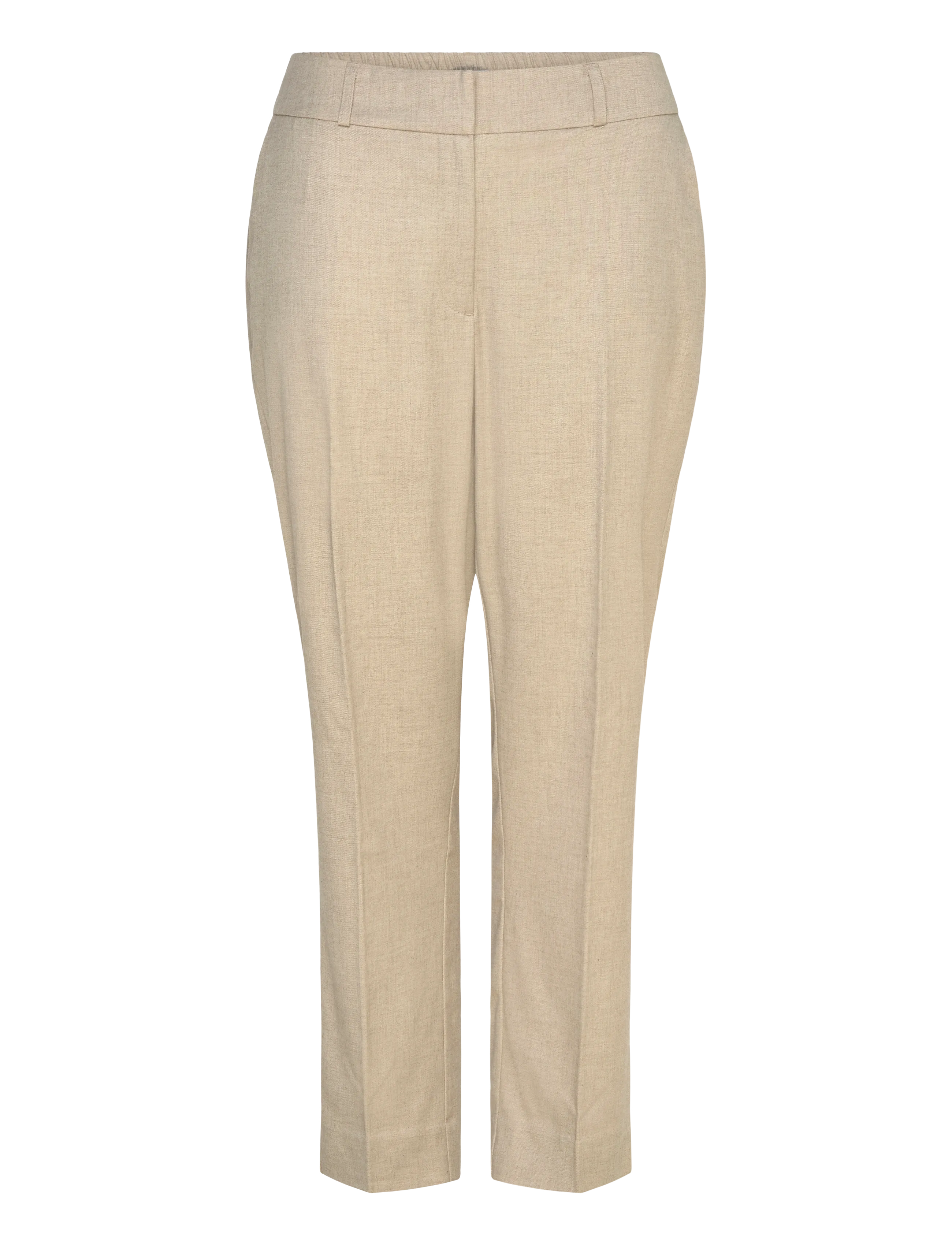ONLY Carmakoma CARVERONICA-ELLY LIFE HW PANT TLR NOOS - Püksid - WHITE PEPPER / beige