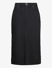ONLY Carmakoma - CARAYOE HW MAXI SLIT SKIRT DNM DOT - denim skirts - black denim - 0