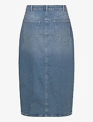ONLY Carmakoma - CARAYOE HW MAXI SLIT SKIRT DNM DOT - jeansowe spódnice - light medium blue denim - 1