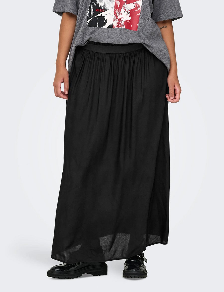 ONLY Carmakoma - CARVENEDIG LONG SKIRT NOOS - maxi röcke - black - 0