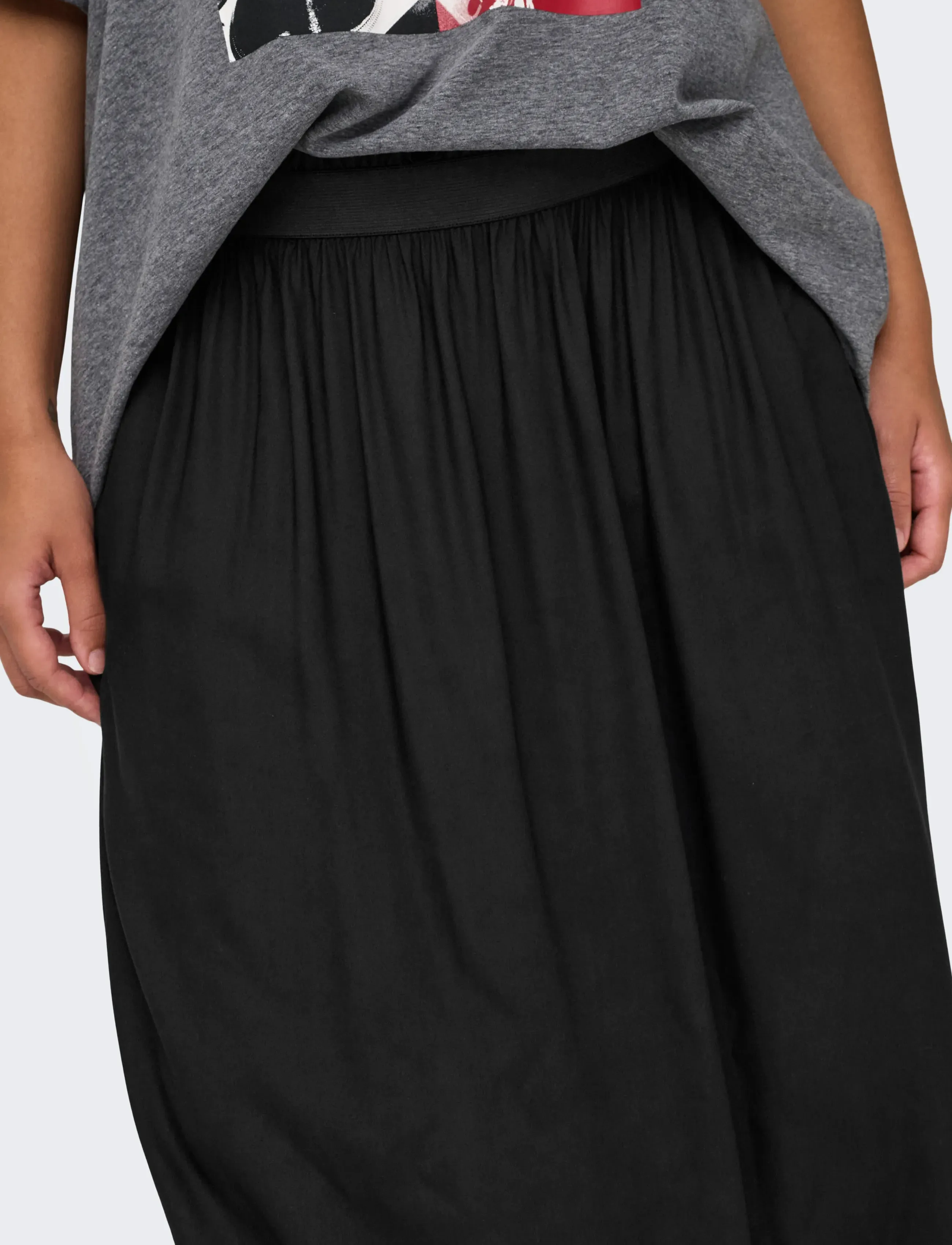 ONLY Carmakoma - CARVENEDIG LONG SKIRT NOOS - maxi nederdele - black - 5