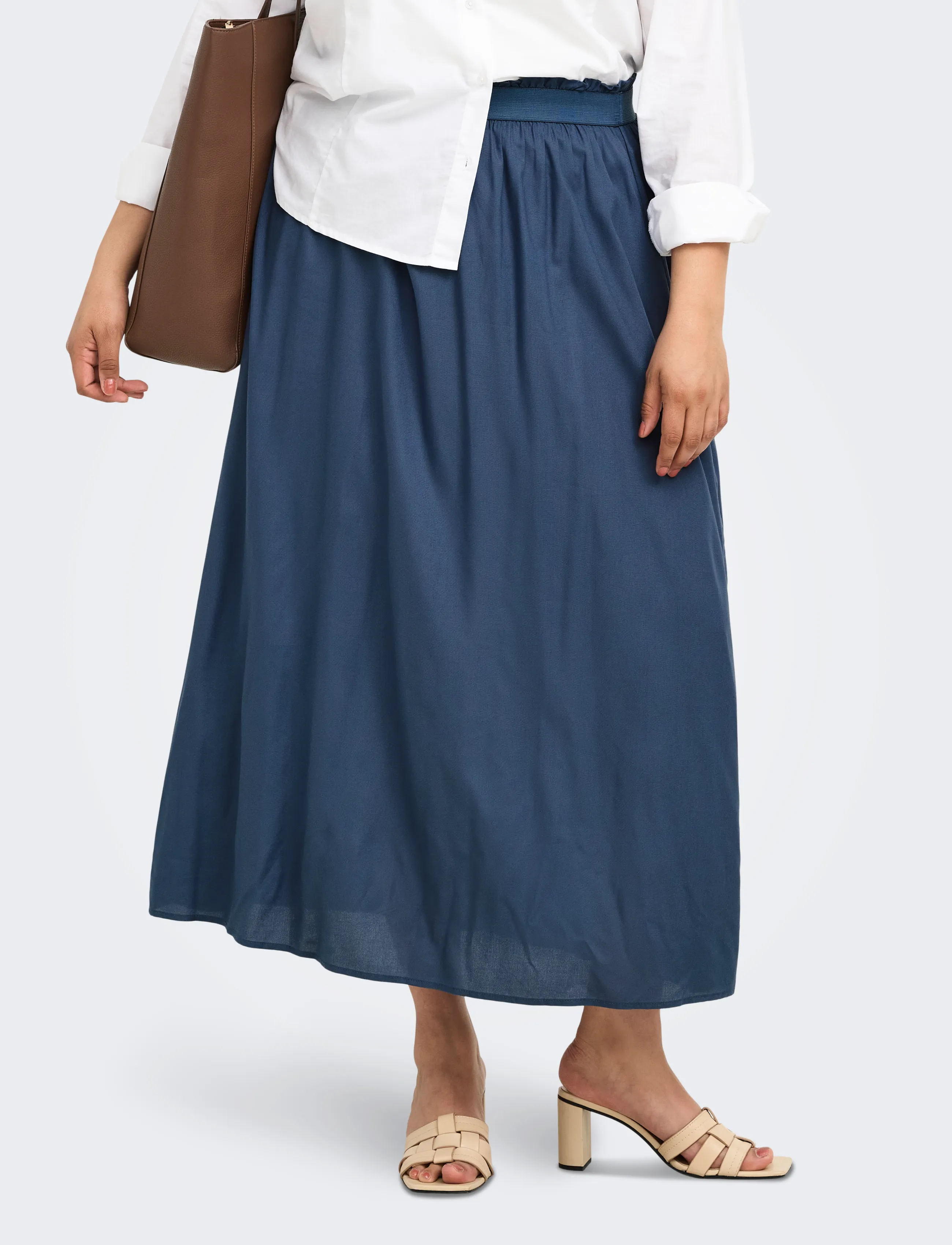 ONLY Carmakoma - CARVENEDIG LONG SKIRT NOOS - maxi skirts - vintage indigo - 0