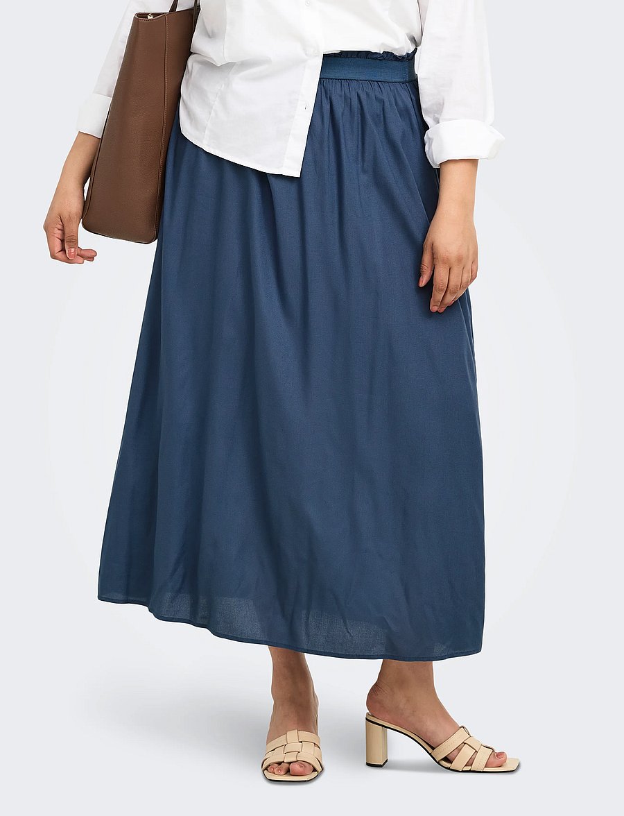 ONLY Carmakoma - CARVENEDIG LONG SKIRT NOOS - maxi röcke - vintage indigo - 0