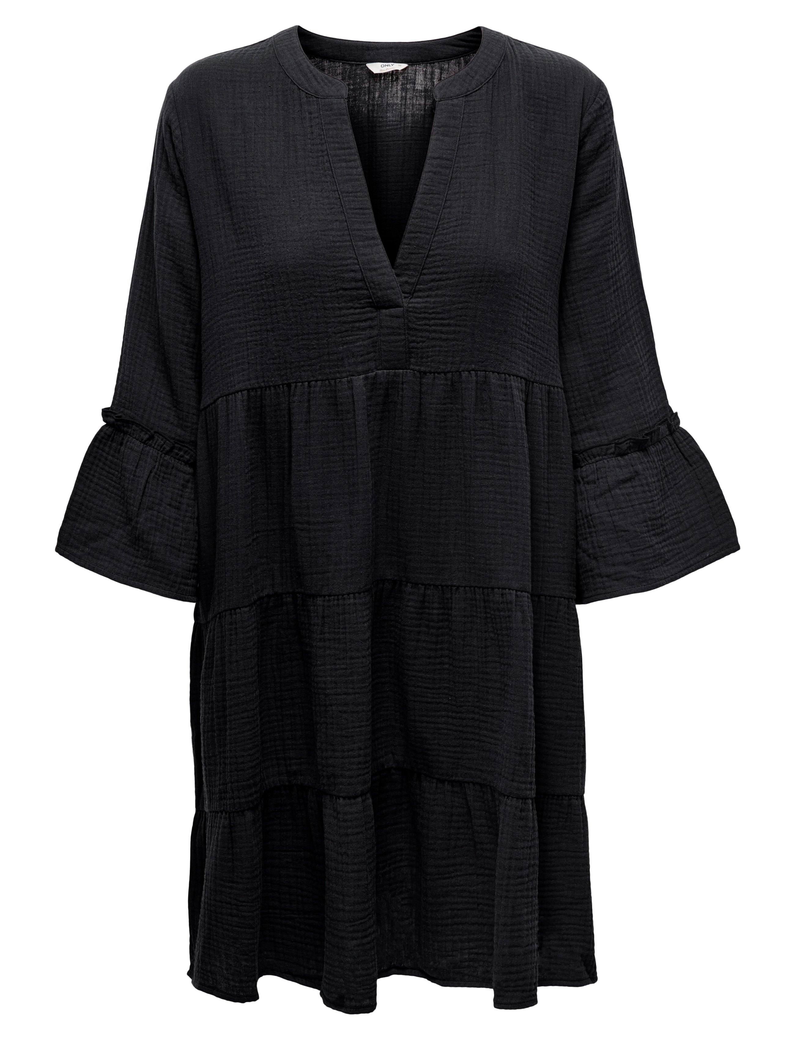 ONLY Carmakoma CARTHYRA LIFE PEPLUM DRESS WVN - Kjoler - PHANTOM / black