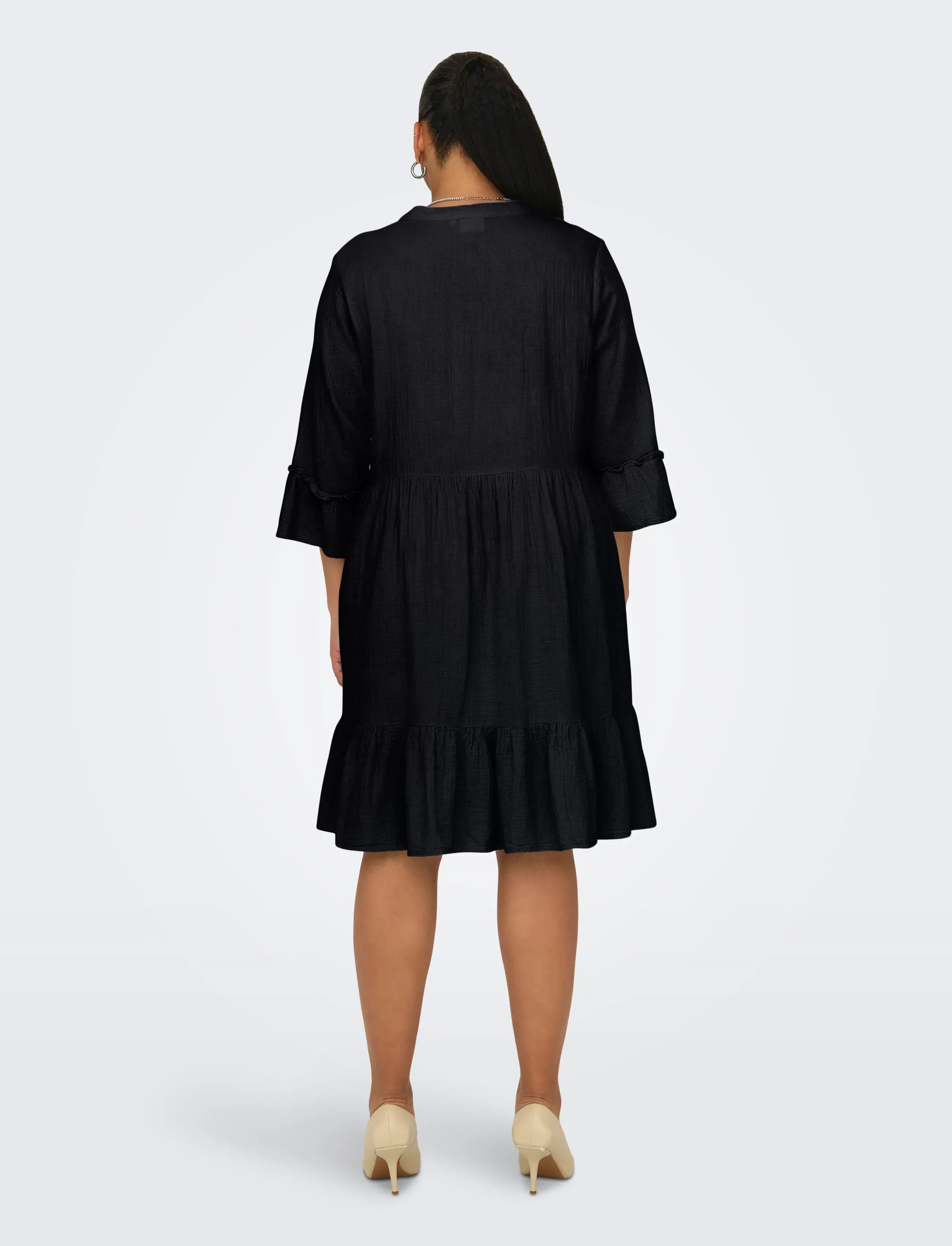 ONLY Carmakoma - CARTHYRA LIFE PEPLUM DRESS WVN - robes courtes - phantom - 3